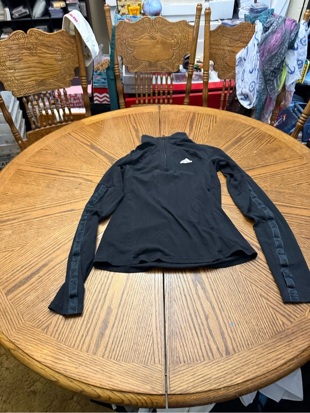 adidas Men’s Black Half-Zip Athletic Pullover